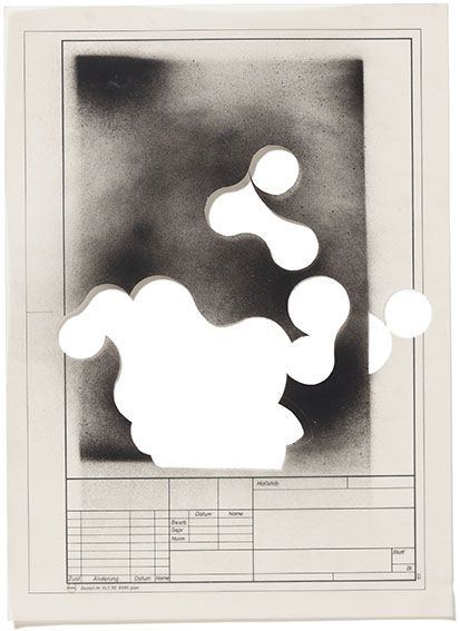 o.T. 2026, Acryl, Transparentpapier, Schnitt Foto: Andreas Huber