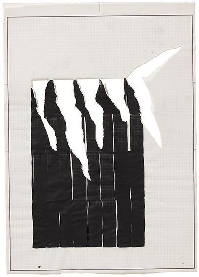 o.T. 2026, Acryl, Transparentpapier, Schnitt Foto: Andreas Huber