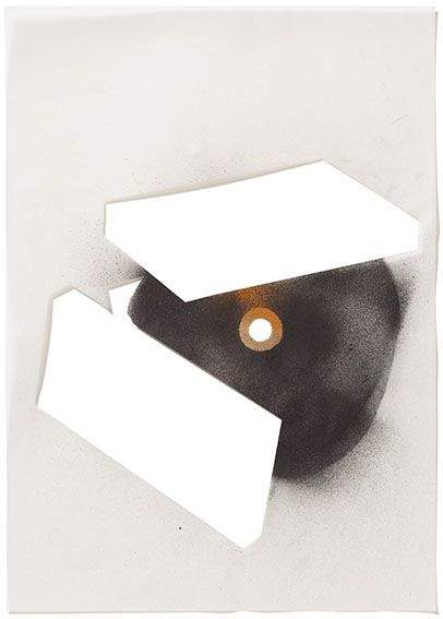 o.T. 2026, Acryl, Transparentpapier, Schnitt Foto: Andreas Huber