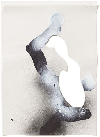 o.T. 2026, Acryl, Transparentpapier, Schnitt Foto: Andreas Huber