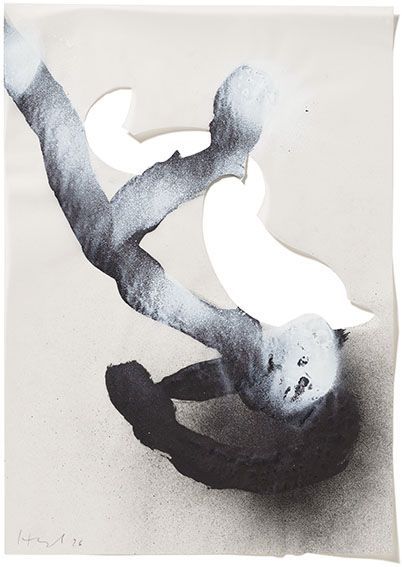 o.T. 2026, Acryl, Transparentpapier, Schnitt Foto: Andreas Huber