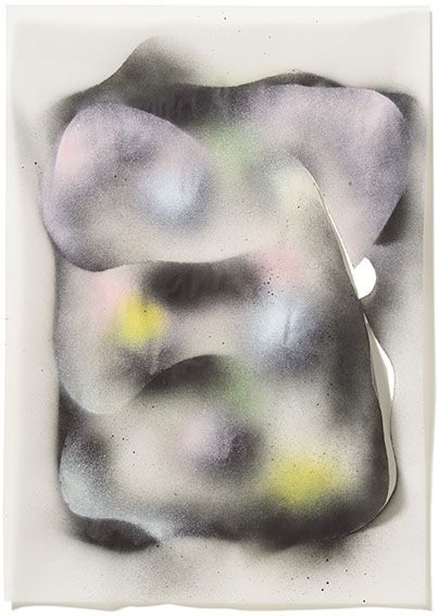 o.T. 2026, Acryl, Transparentpapier, Schnitt Foto: Andreas Huber