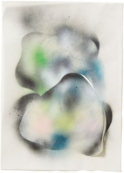 o.T. 2026, Acryl, Transparentpapier, Schnitt Foto: Andreas Huber