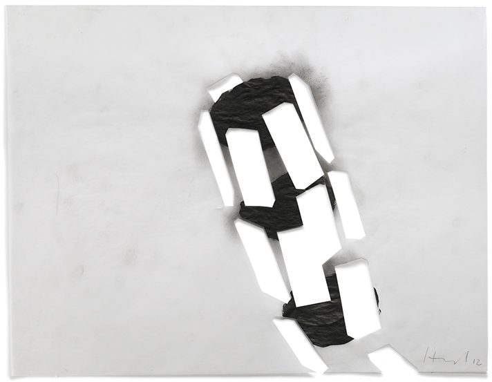 ohne Titel, Acryl auf Transparentpapier, Schnitte  (40 x 31cm)